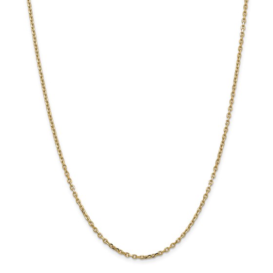 14k Gold 2.2 mm Diamond-cut Cable Chain Necklace - 24 in. 14k Gold 2.2 mm Diamond-cut Cable Chain Necklace - 24 in.